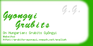 gyongyi grubits business card